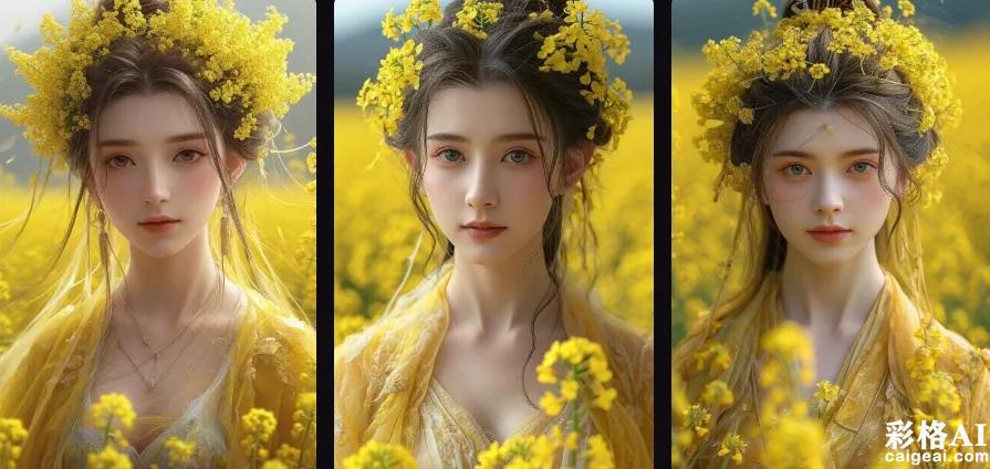 （附提示词）AI实战教程，油菜花精灵变身